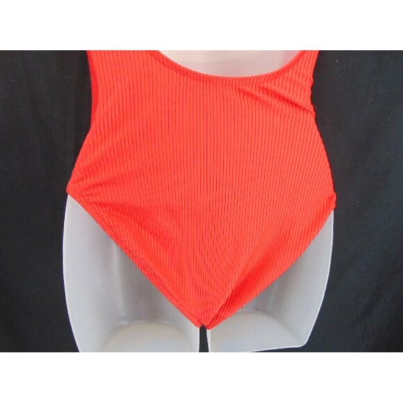 Vintage 80s Paradise Beach Club Red Swimsuit US 10 High Thigh Low Back Mervyns - Picture 4 of 9